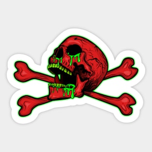 Toxic Skull and crossbones Sticker